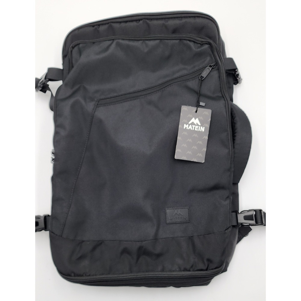 Matein Carry On Backpack Men Large Black NWT Convertible Travel Bag Laptop